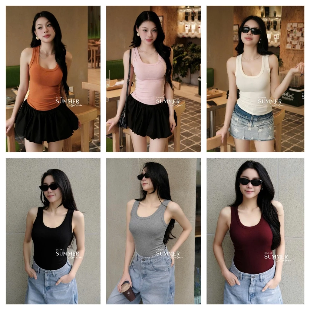 ( KÈM MÚT) Áo ba lỗ nữ cotton mát BYJANE ( Từ 39kg-62Kg) áo 2 dây bản to, áo tanktop co dãn 4 chiều