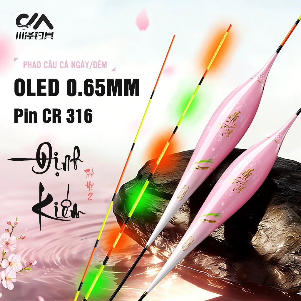 Phao Câu Cá Định Kiếm Thế Hệ 2 Tăm Đèn OLED Phao Câu Đài EN Câu Cá Ngày Đêm Tăm Siêu Sáng