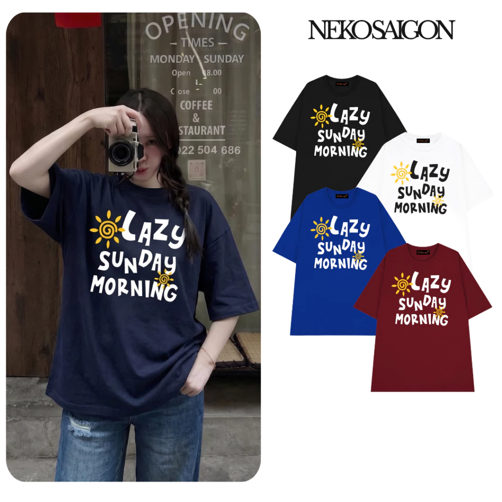Áo thun tay lỡ form rộng unisex Neko.sg ATL533