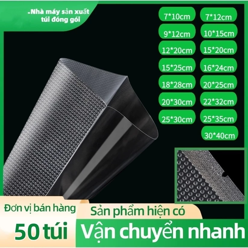 Túi Hút Chân Không 1 Mặt Nhám, Chống Oxy Hóa Không Mùi, Dùng Cho Thịt Rau Củ Quả Hạt, Phù Hợp Tất Cả Máy Hút