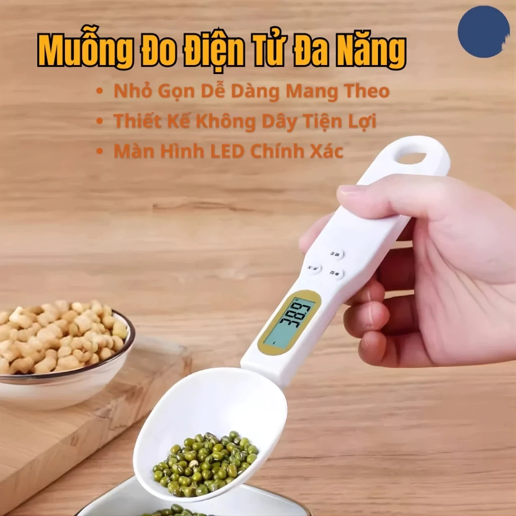 Cân muỗng điện tử thông minh, đo chính xác mọi nguyên liệu, hiển thị số LCD, công cụ bếp tiện lợi giá tốt