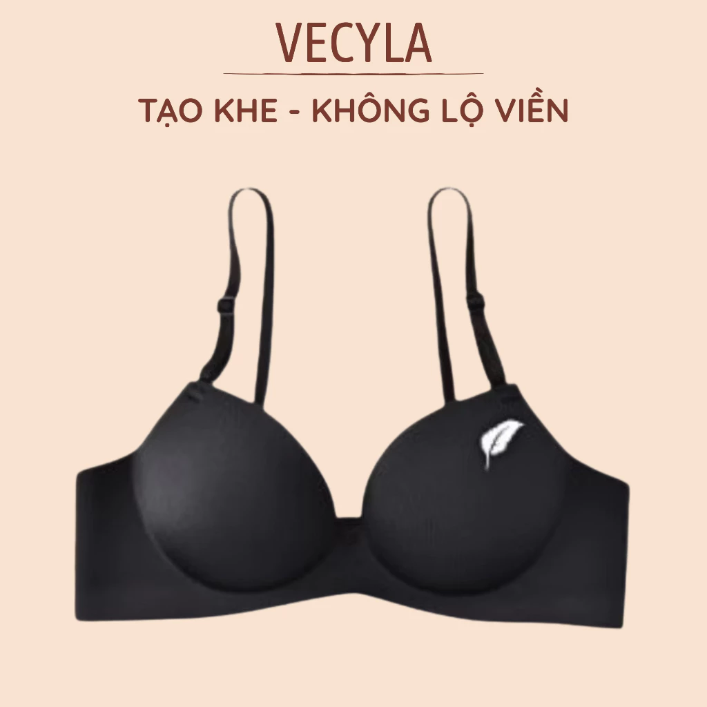 ÁO LÓT VECYLA, ÁO NGỰC SU LÁ/LÔNG VŨ QUẢ CHÉO KHÔNG GỌNG ĐỆM MỀM ĐẨY ÔM NGỰC XINH XINH