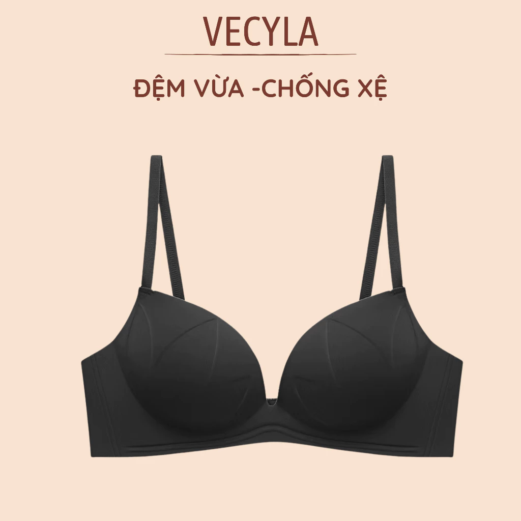 Áo lót nữ VECYLA, áo ngực nữ cao cấp đúc su đệm bàn tay nâng ngực chống xệ A 56
