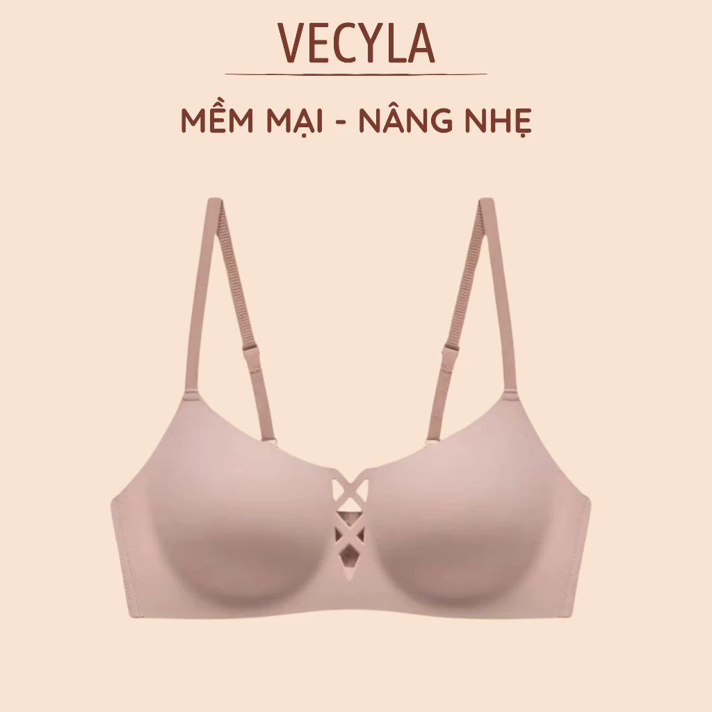 Áo ngực VECYLA không đường viền - Áo lót su mềm không gọng đệm mỏng - ôm trọn bầu ngực A 1129 HÀNG LOẠI 1