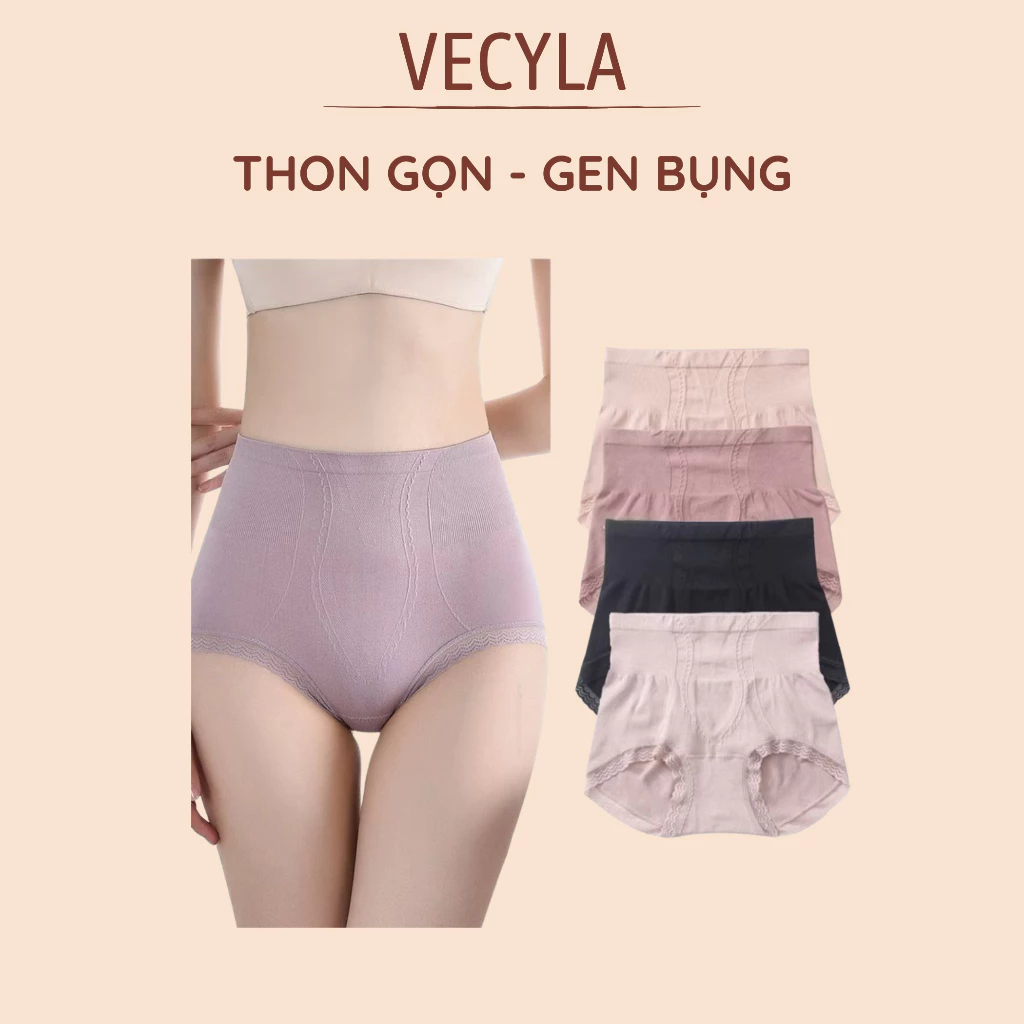Quần gen nhẹ VECYLA Quần lót kháng khuẩn gen bụng CẠP CAO co giãn 4 chiều xuất Nhật G 21