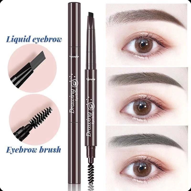 🎀yunqi🎀Bút chì kẻ mày không thấm nước, tam giác, có bàn chải và xoay mở khoá