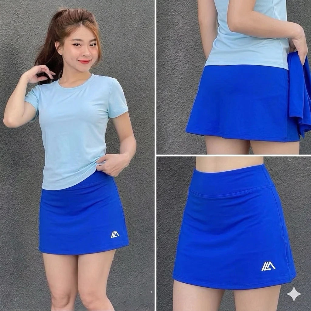Chân Váy Tennis Thể Thao 2 Lớp Chất Thun Lạnh Co Giãn Tốt ADS, Váy Cầu Lông, Golf, Tennis, pickleball