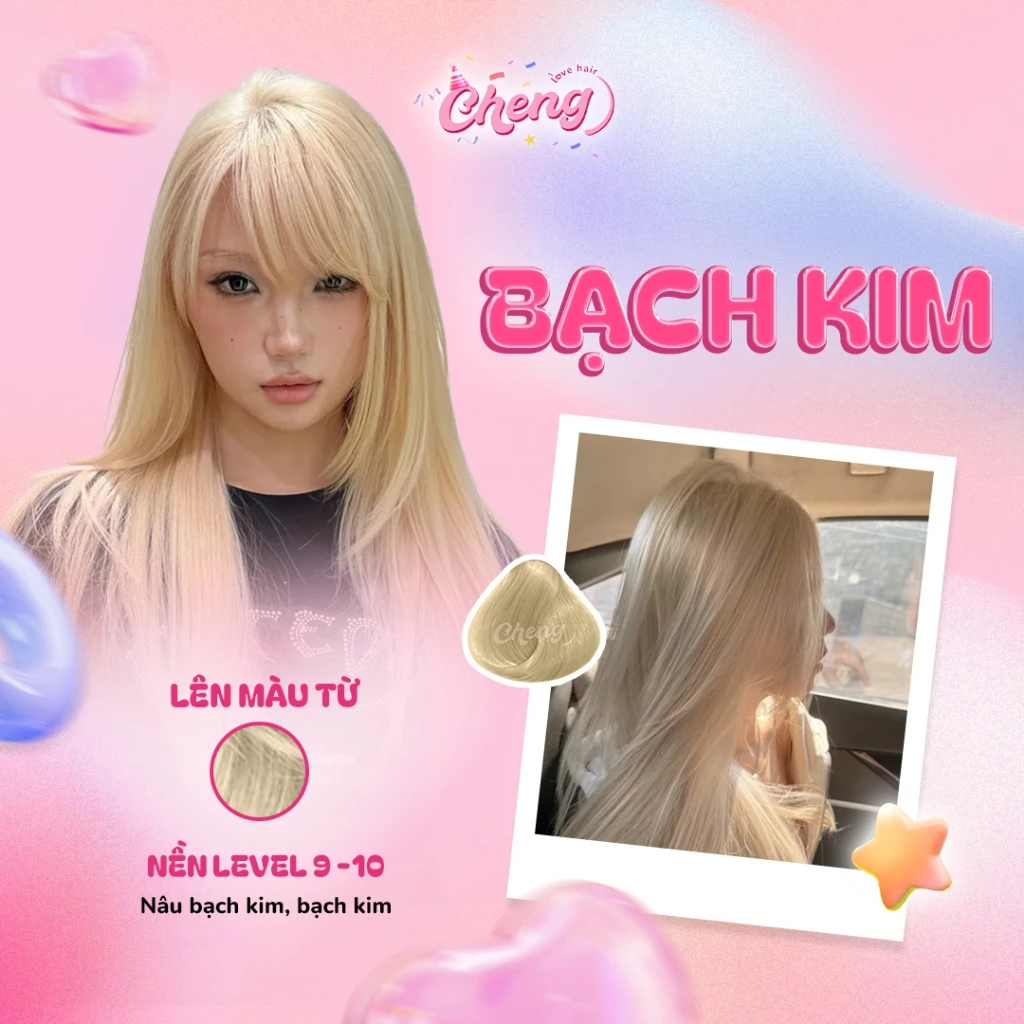 Thuốc Nhuộm Tóc Màu BẠCH KIM cần Tẩy | Chenglovehair, Chenglovehairs