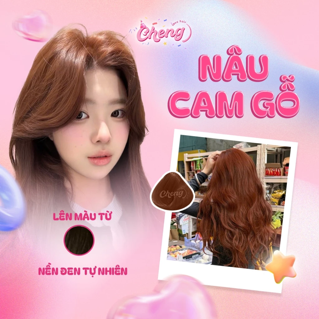 Thuốc Nhuộm Tóc Màu NÂU CAM GỖ Không Tẩy | Chenglovehair, Chenglovehairs