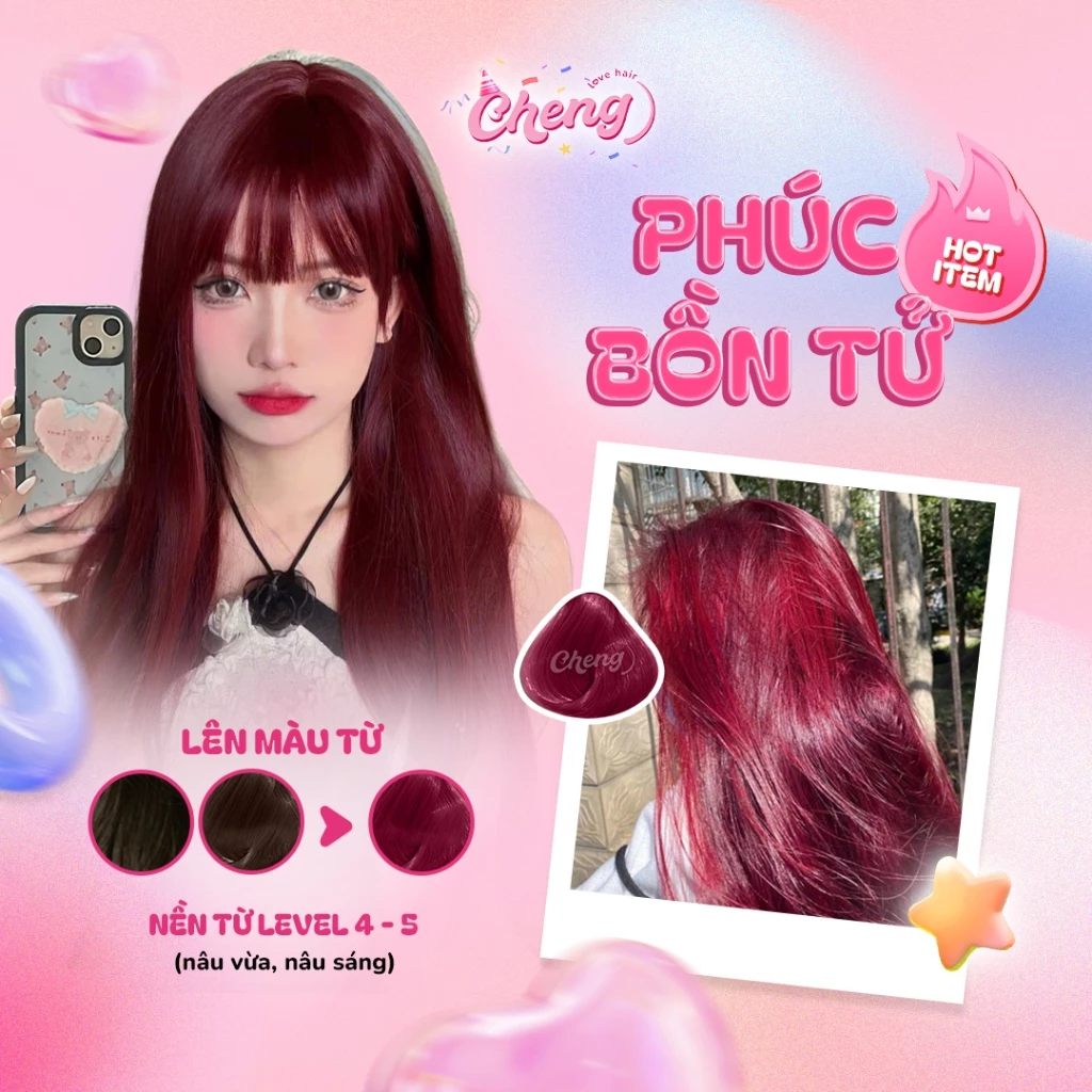 Thuốc Nhuộm Tóc Màu PHÚC BỒN TỬ Không Tẩy | Chenglovehair, Chenglovehairs