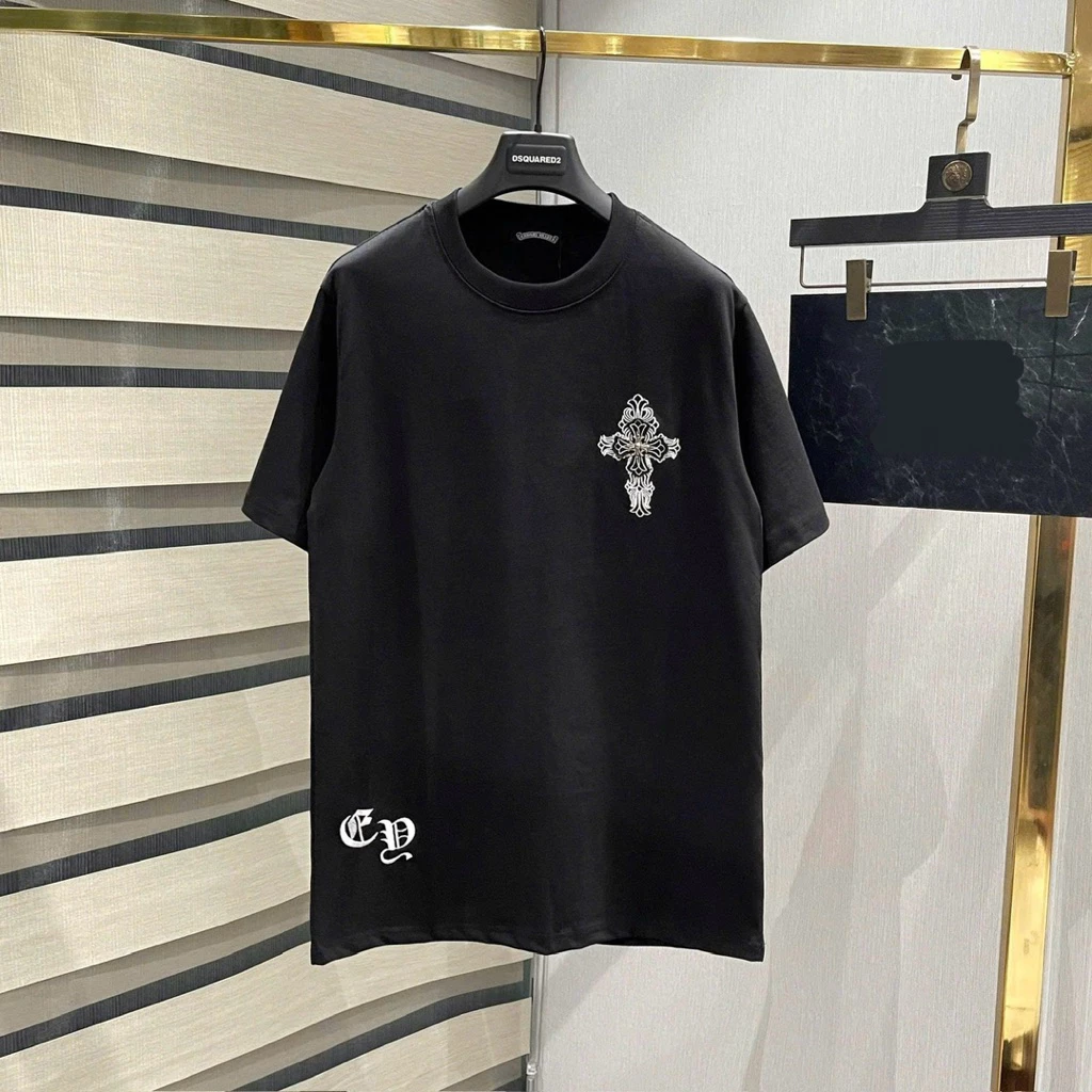 Áo phông nam nữ Premium Cotton PB thêu nổi hoạ tiết logo chữ thập tag kim loại hai mặt basic Phi - boutique