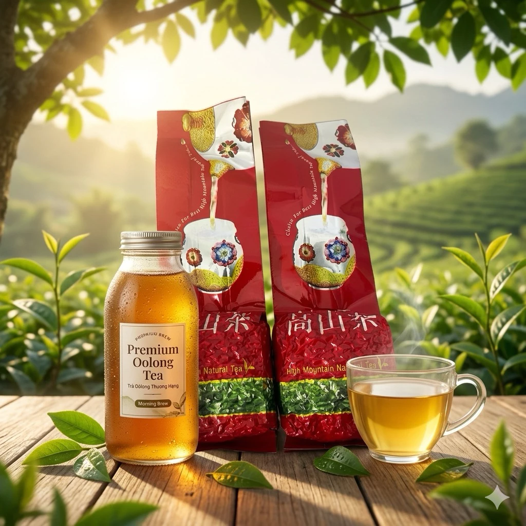 1kg Trà ô long CAO CẤP (10 túi đỏ 100gr) thơm ngon an toàn