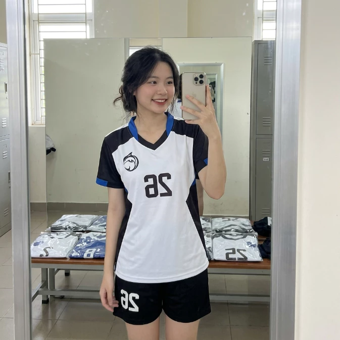 {CÓ IN TÊN SỐ} Áo bóng chuyền nam nữ VẢI MÈ CAO CẤP,BC30, logo c.á h.e.o , cực tôn dáng, thoáng mát