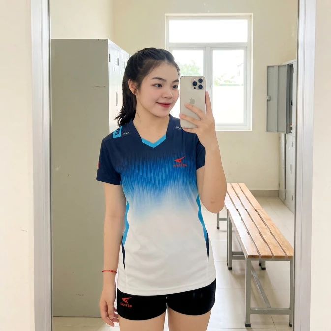 Bộ áo bóng chuyền nam nữ BYONE XANH in tên số theo yêu cầu - Kiểu dáng thời thượng, thanh lịch