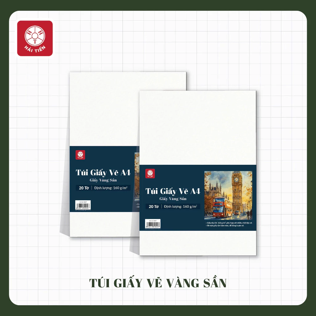 HẢI TIẾN Giấy vẽ - Giấy vàng sần (20 tờ)