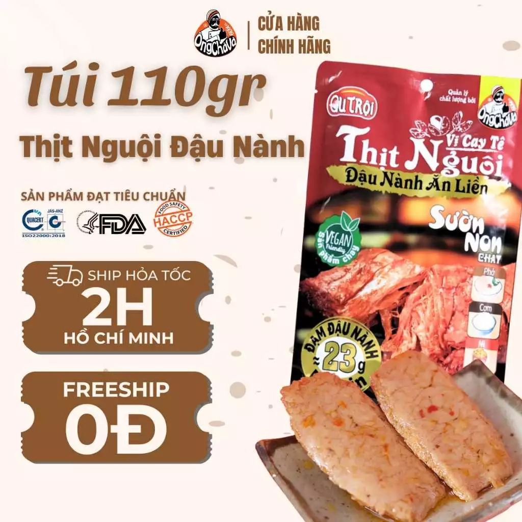 Thịt Nguội Đậu Nành Ăn Liền thương hiệu Gu Trội 110gr - Hàng Chính Hãng