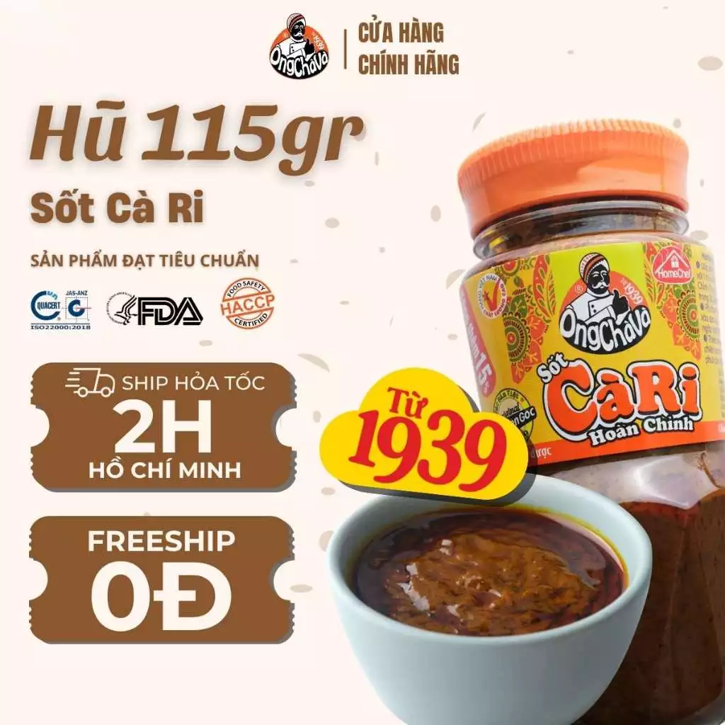 Sốt Cà Ri thương hiệu Ông Chà Và 115gr - Hàng Chính Hãng