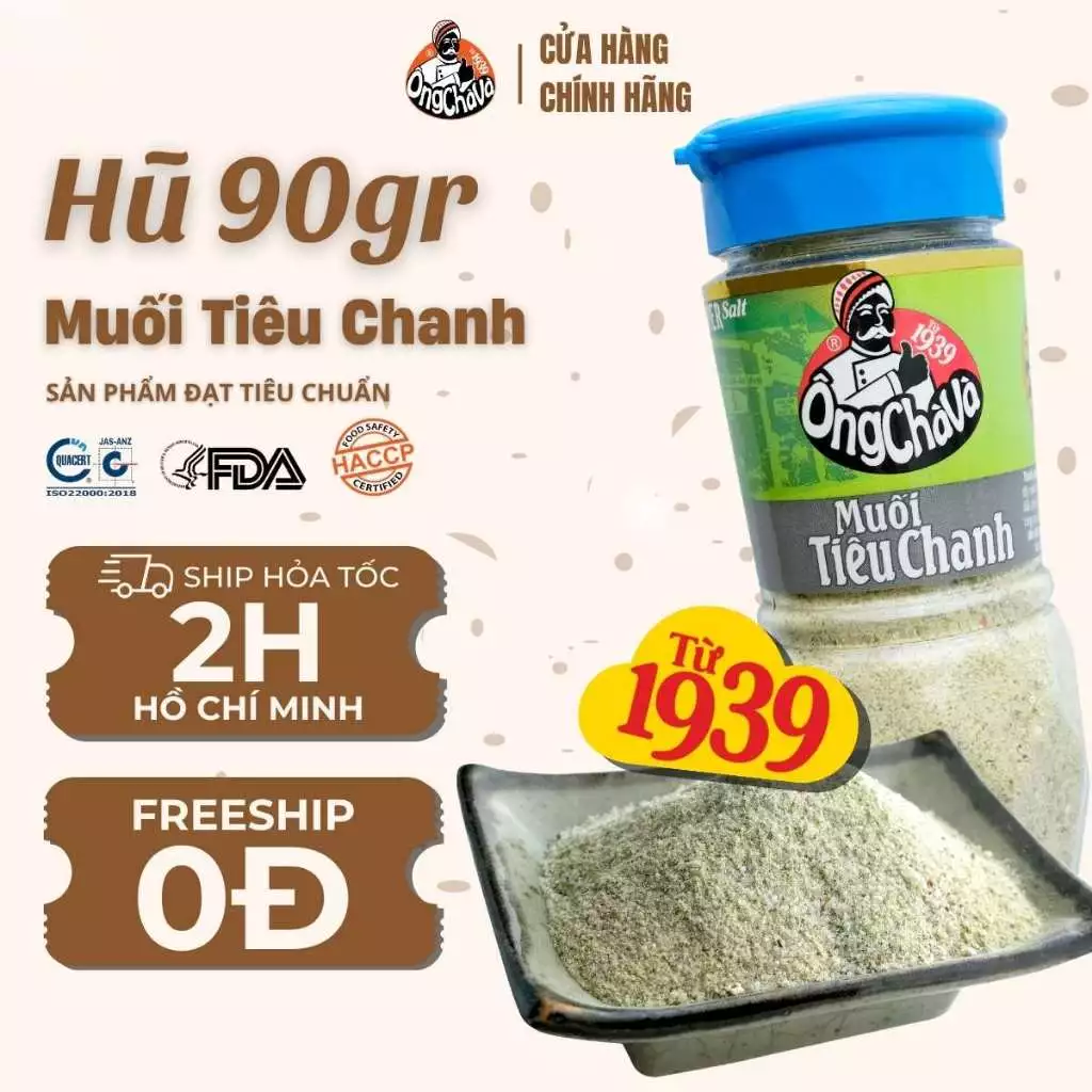 Muối Tiêu Chanh thương hiệu Ông Chà Và 90gr - Hàng Chính Hãng