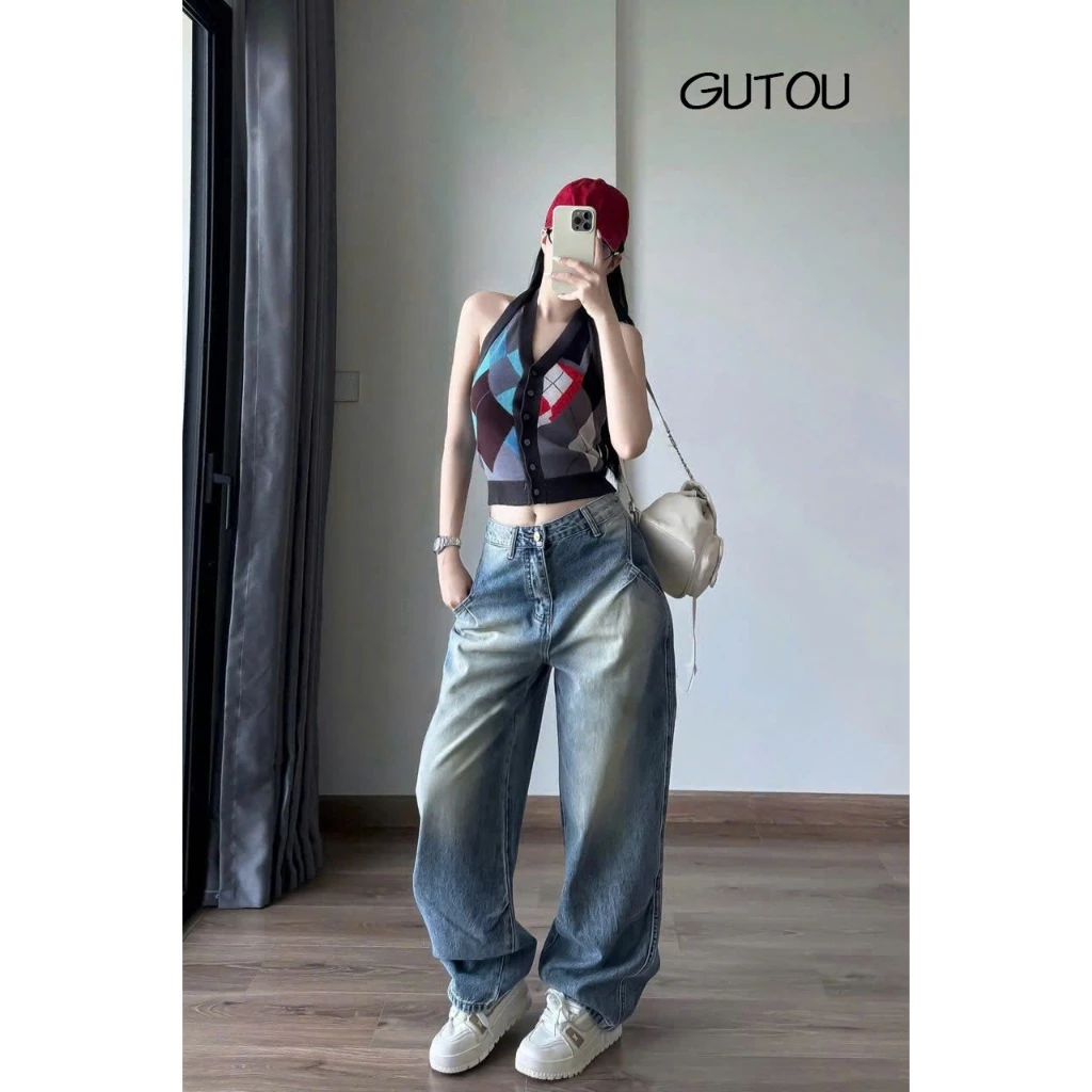 [ GUTOU ] Quần Jean Baggy Zizac G239