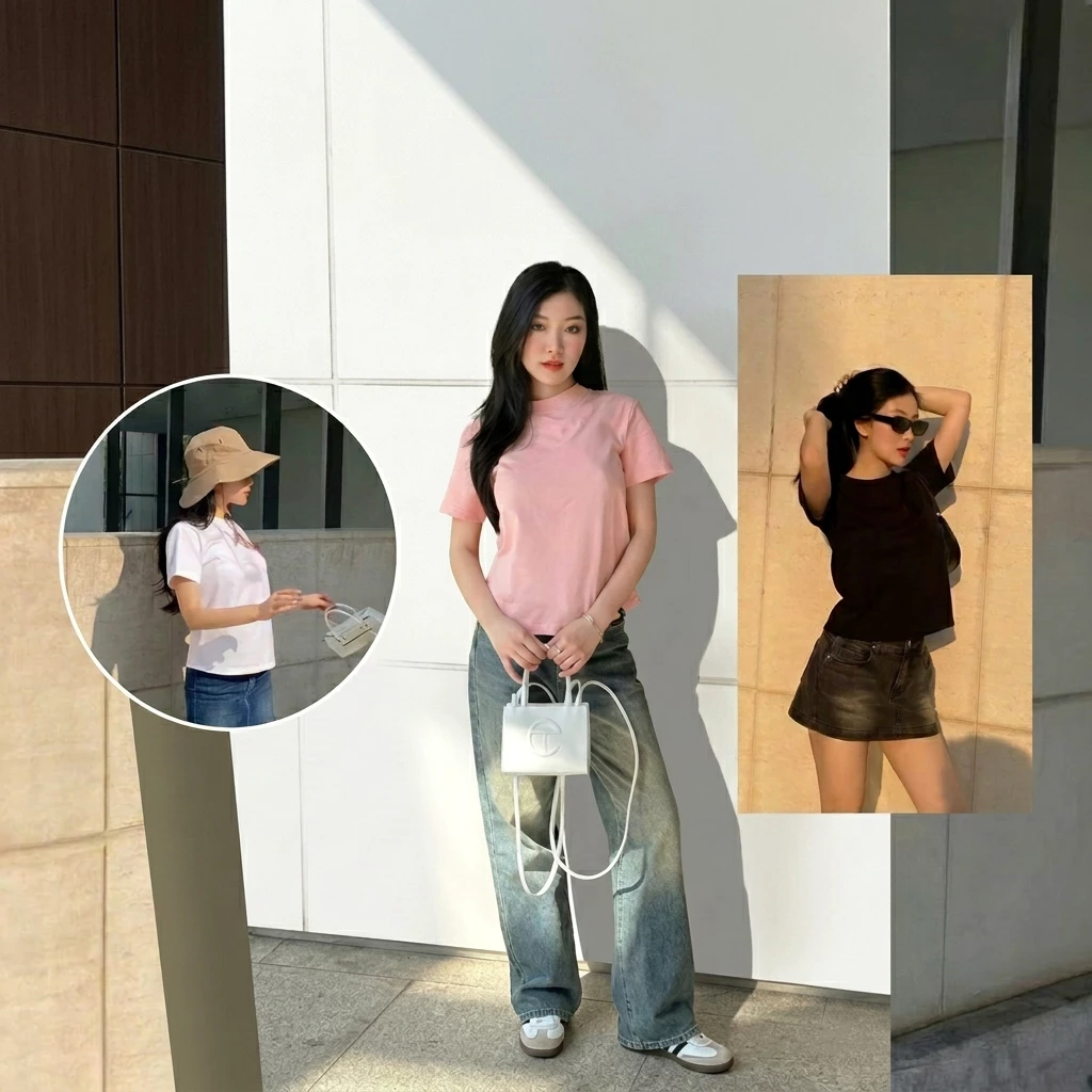 Áo thun trơn from babytee chất thun cotton 250GSM chất mềm mịn thoáng mát co dãn tốt