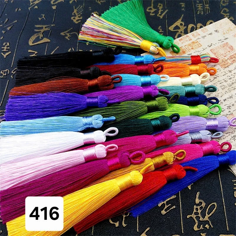 (combo 5 cái)Tua rua sợi mịn 7,5cm, Nguyên liệu làm trang sức cổ trang, Nguyên liệu diy