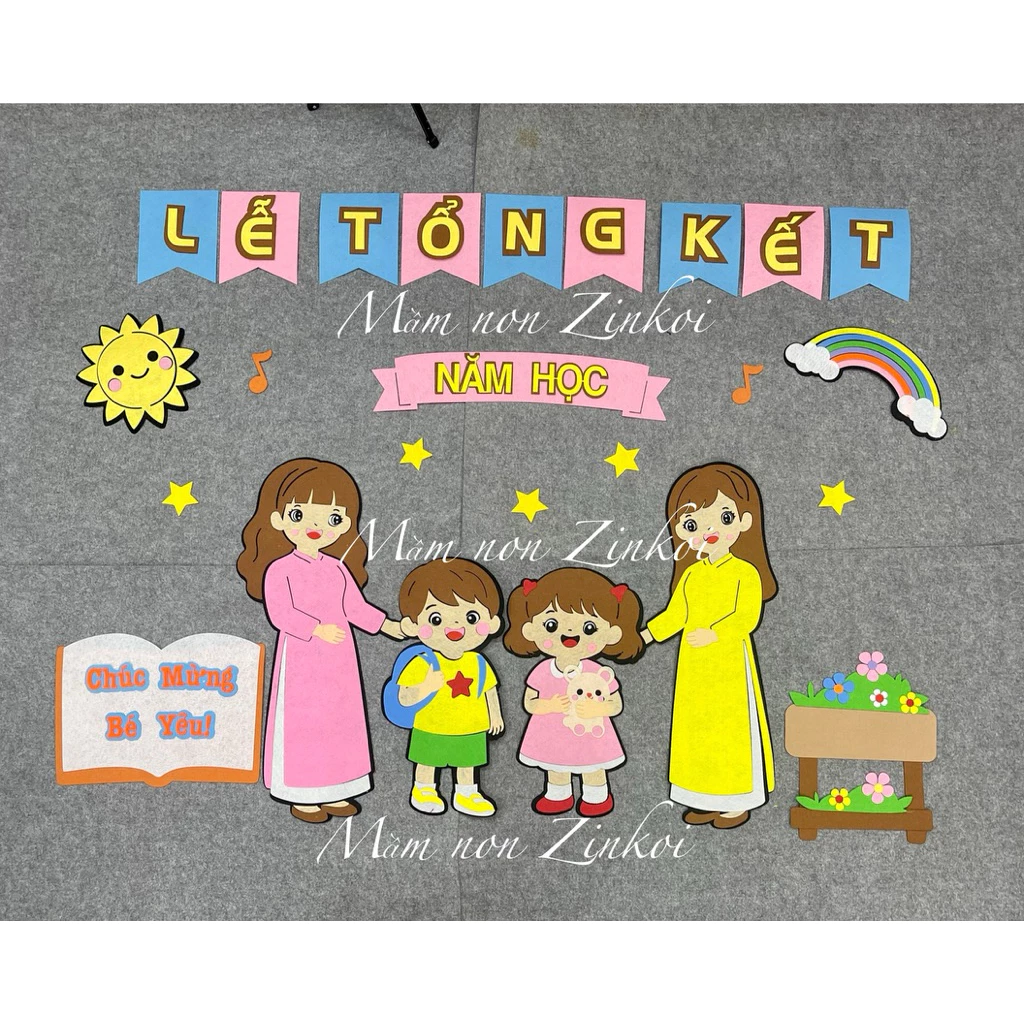 Sét trang trí lễ tổng kết 4. sét trang trí lễ tổng kết mầm non, sét trng trí lễ tổng kết tiểu học..