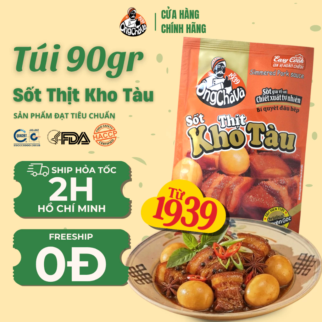 Sốt Thịt Kho Tàu thương hiệu Ông Chà Và 90gr - Hàng Chính Hãng (Simmered Pork sauce)