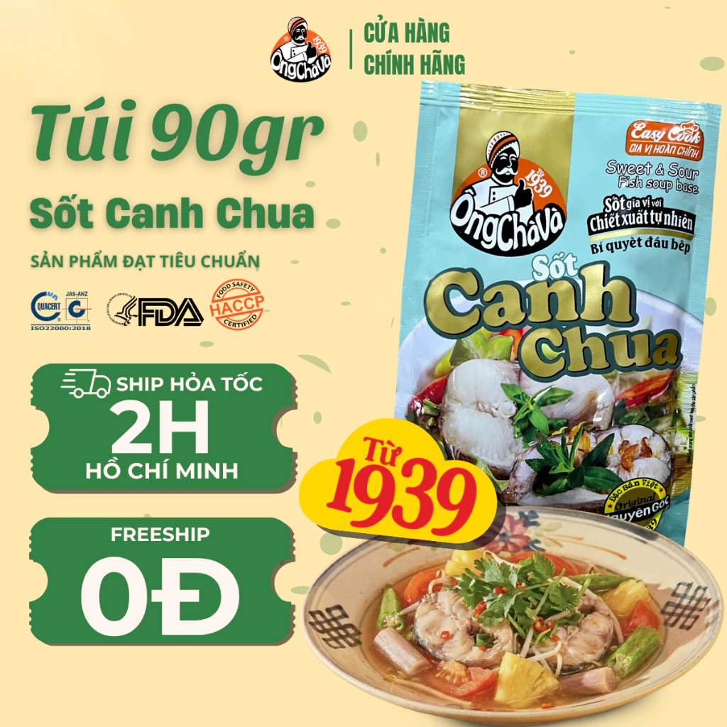 Sốt Canh Chua thương hiệu Ông Chà Và 90gr - Hàng Chính Hãng (Sweet & Sour Fish Soup Base)