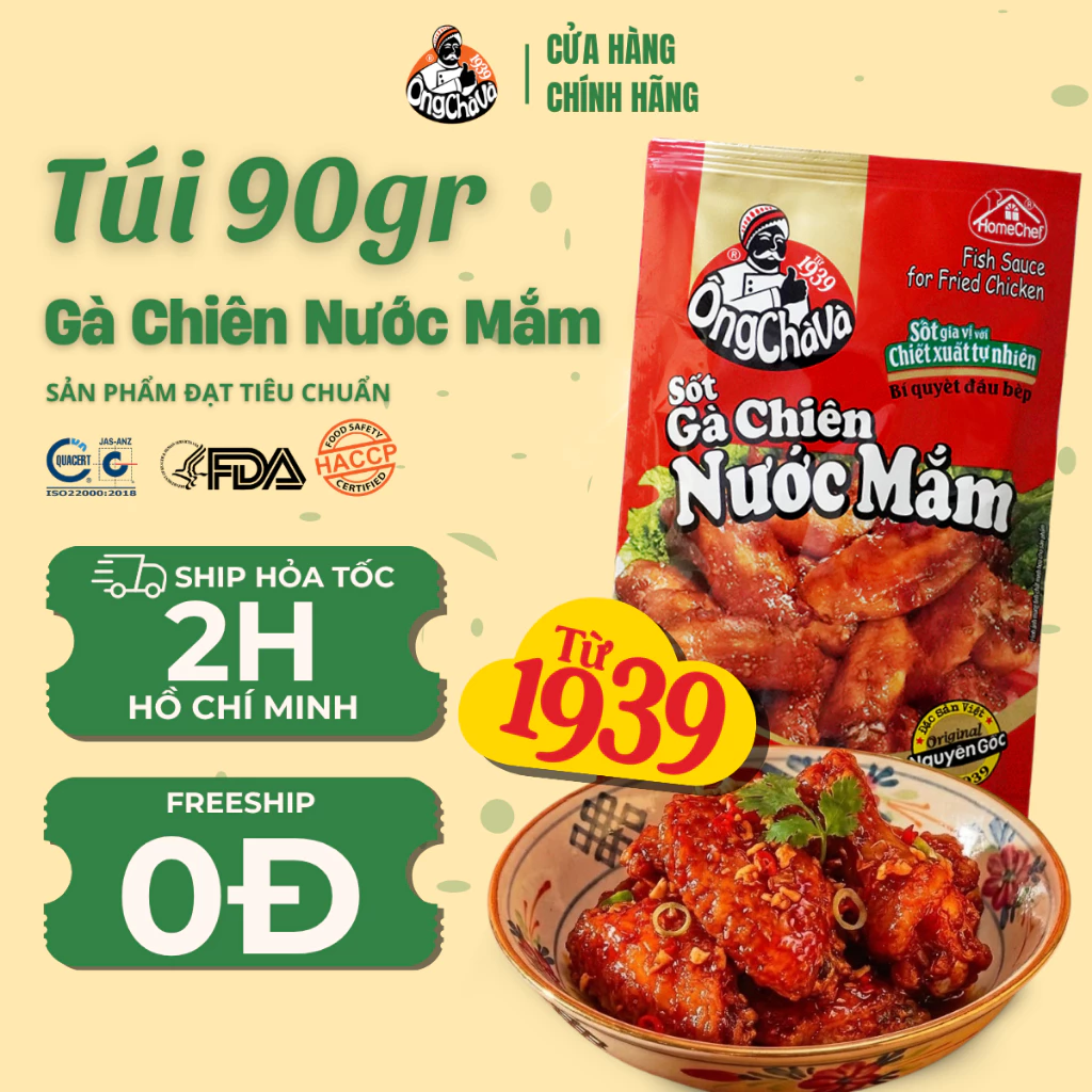 Sốt Gà Chiên Nước Mắm thương hiệu Ông Chà Và 90gr - Hàng Chính Hãng (Fish Sauce Fried Chicken)
