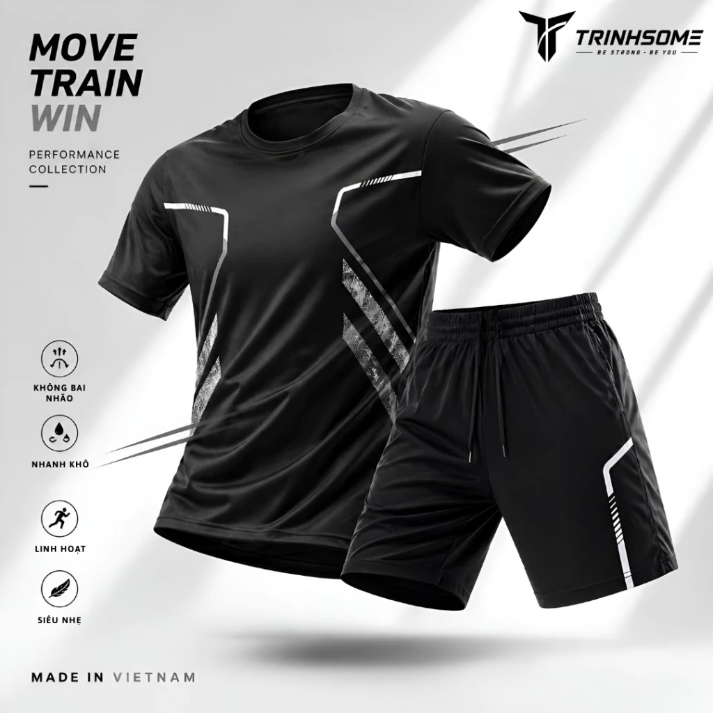 Bộ Đồ, Set Quần Áo thể Thao Nam Nữ, Sport Tập Thể Dục Chạy Bộ Tập Gym, Không Bai Nhão, Bền, Mát Mẻ, Co Dãn 4 chiều