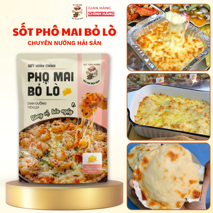 Sốt Phomai Bỏ Lò Dung Mama thơm ngậy ngon chuẩn hàng quán làm hải sản nướng phomai tôm phomai bỏ lò