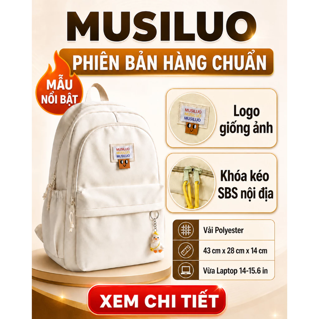 Balo học sinh cấp 2, balo nữ hàn quốc thời trang dễ thương nhiều ngăn quai đeo to khóa kéo sbs bền B554 Gaga store