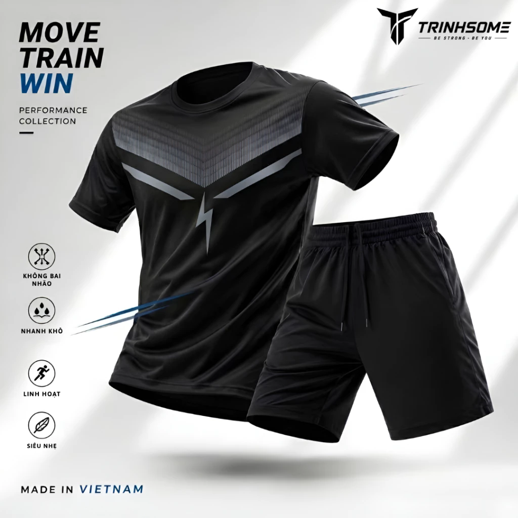 Bộ Đồ, Set Quần Áo Thể Thao Nam Nữ, Sport Tập Thể Dục Chạy Bộ Tập Gym, Không Bai Nhão, Bền, Mát Mẻ, Co Dãn 4 Chiều