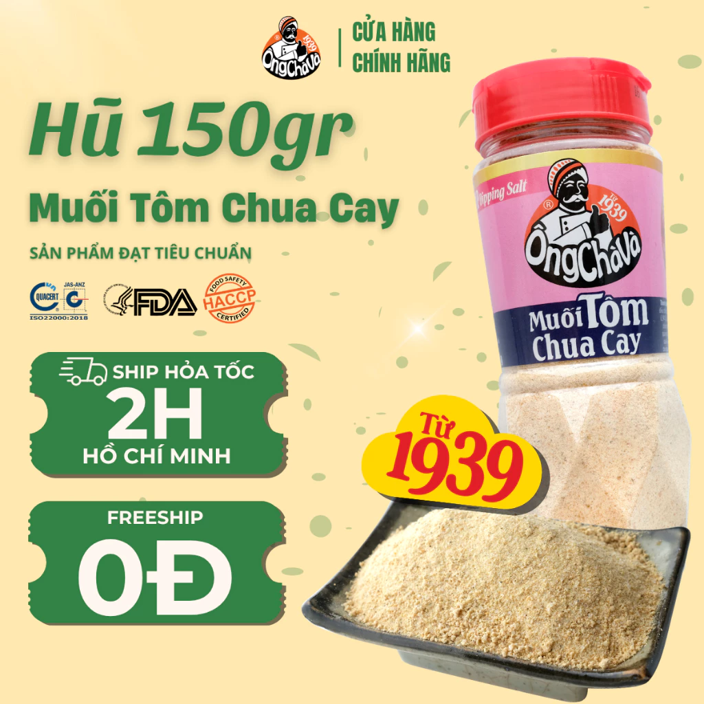 Muối Tôm Chua Cay Ông Chà Và 150g