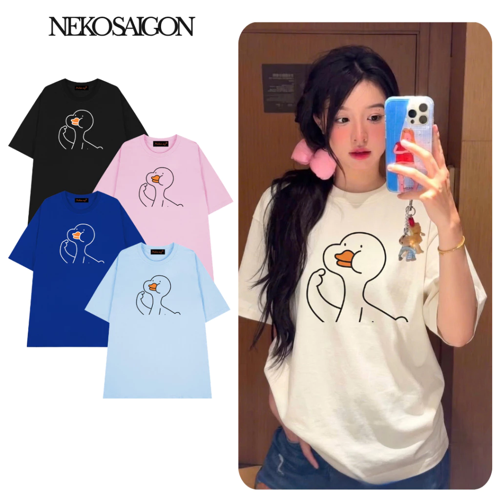 Áo thun tay lỡ form rộng unisex Neko.sg ATL521