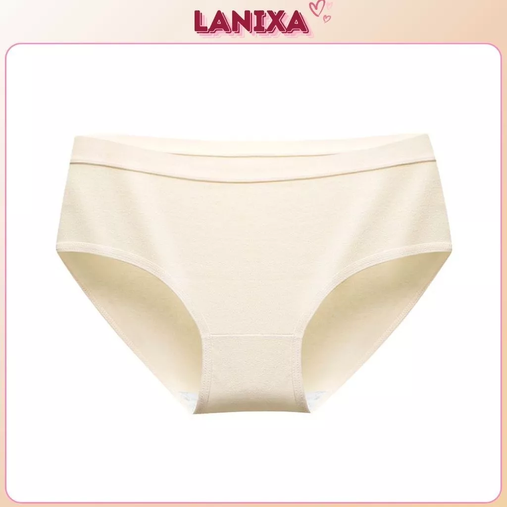Quần lót nữ cotton cạp vừa ôm mông gợi cảm đáy lót 2 lớp kháng khuẩn khử mùI thoáng khí LANIXA L2020