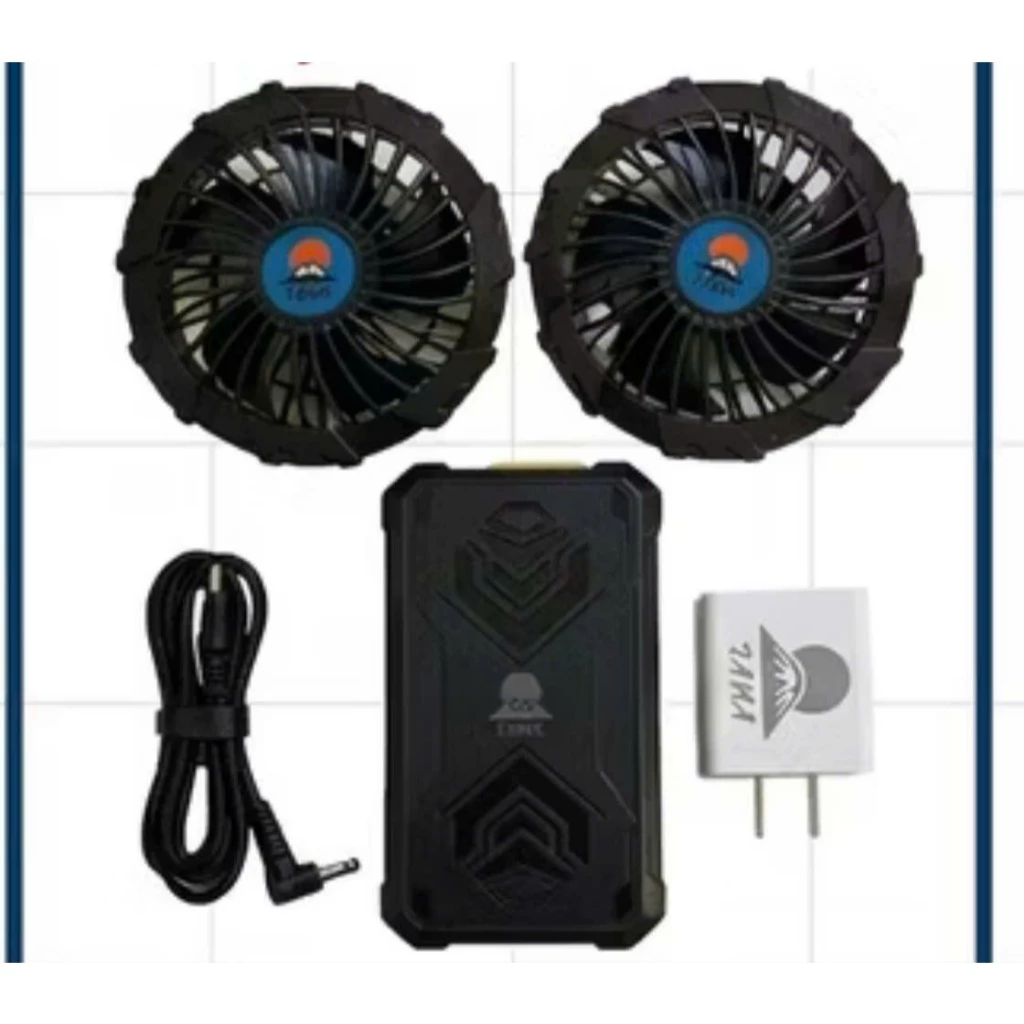 Bộ phụ kiện quạt áo điều hòa ZAMA 50000mah  18V + 2 quạt gió 3 cánh + sạc fullbox hoạt động 12-18h