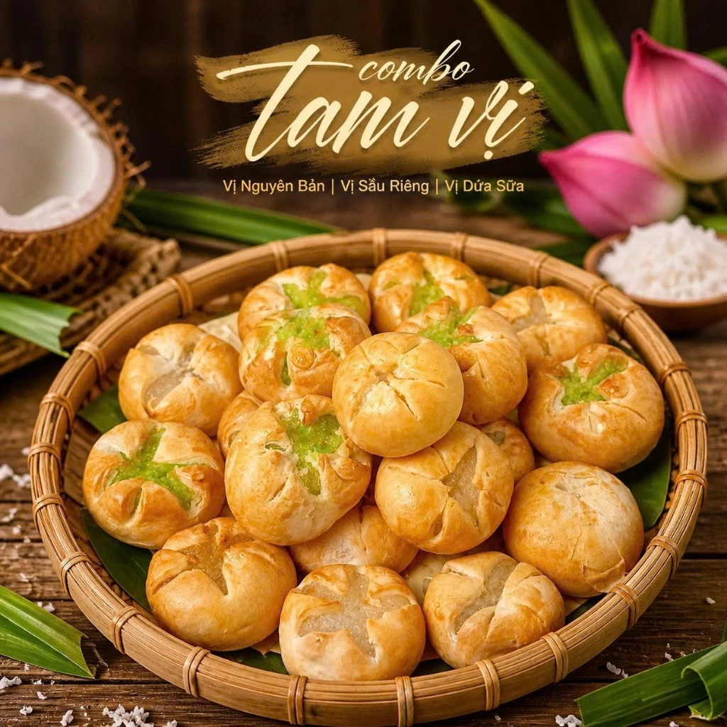 Com Bo Tam Vị | Vị Nguyên Bản, Vị Sầu Riêng, Vị Dứa Đạt Chuẩn Ocop| Ít Đường | 1 Hộp 400g