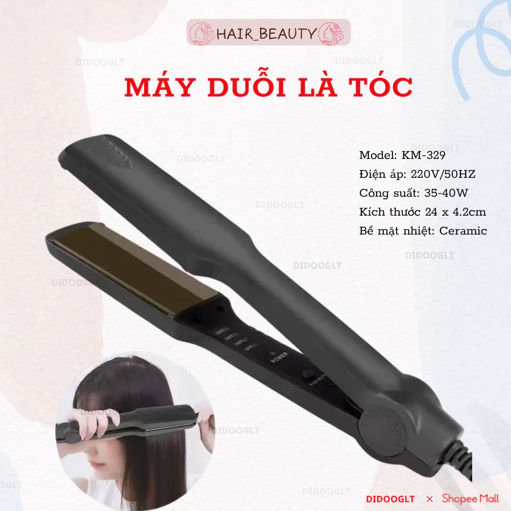 Máy Làm Tóc Didooglt Bản To Bản Duỗi Là Tóc Thẳng Điều Chỉnh Nhiệt Tạo Kiểu Dễ Dàng 2024