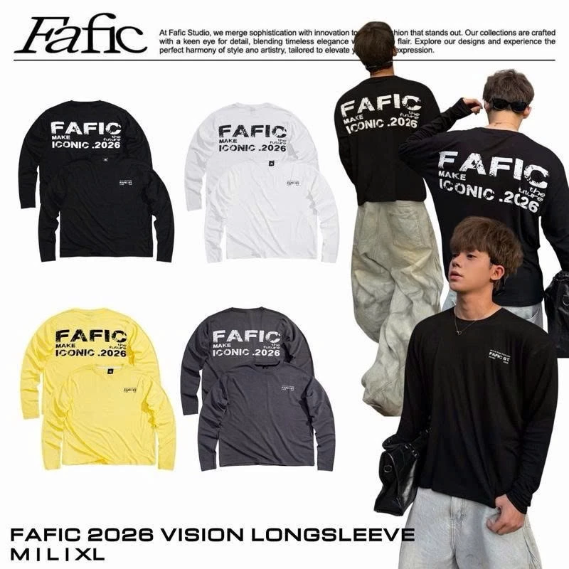 Áo Thun Tay Dài Boxy form rộng FAFIC 2026 VISION LONGSLEEVE nam nữ Unisex local brand