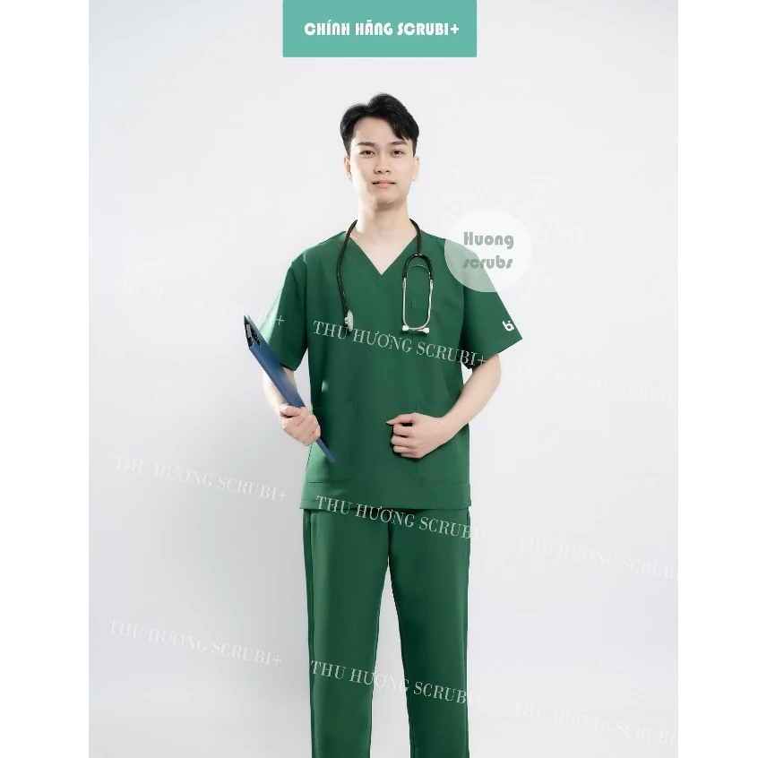 Đồng phục Spa nhiều màu vải Cotton Lạnh Hàn, scrubs bác sĩ chính hãng SCRUBi+, quần áo phẫu thuật, Điều dưỡng hàng đẹp