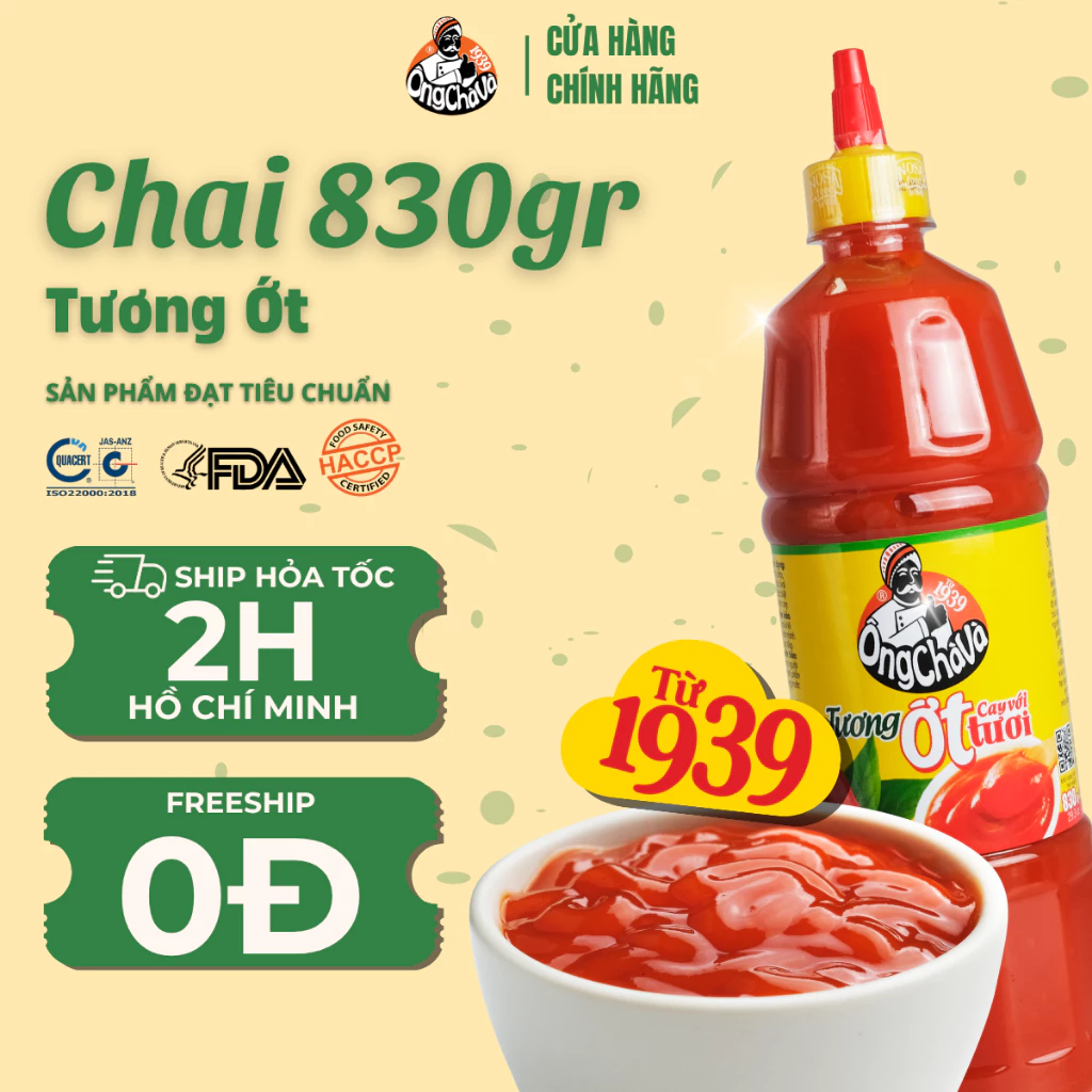 Tương ớt Ông Chà Và 830gr  – Hàng chính hãng (Chilli Sauce 830g)