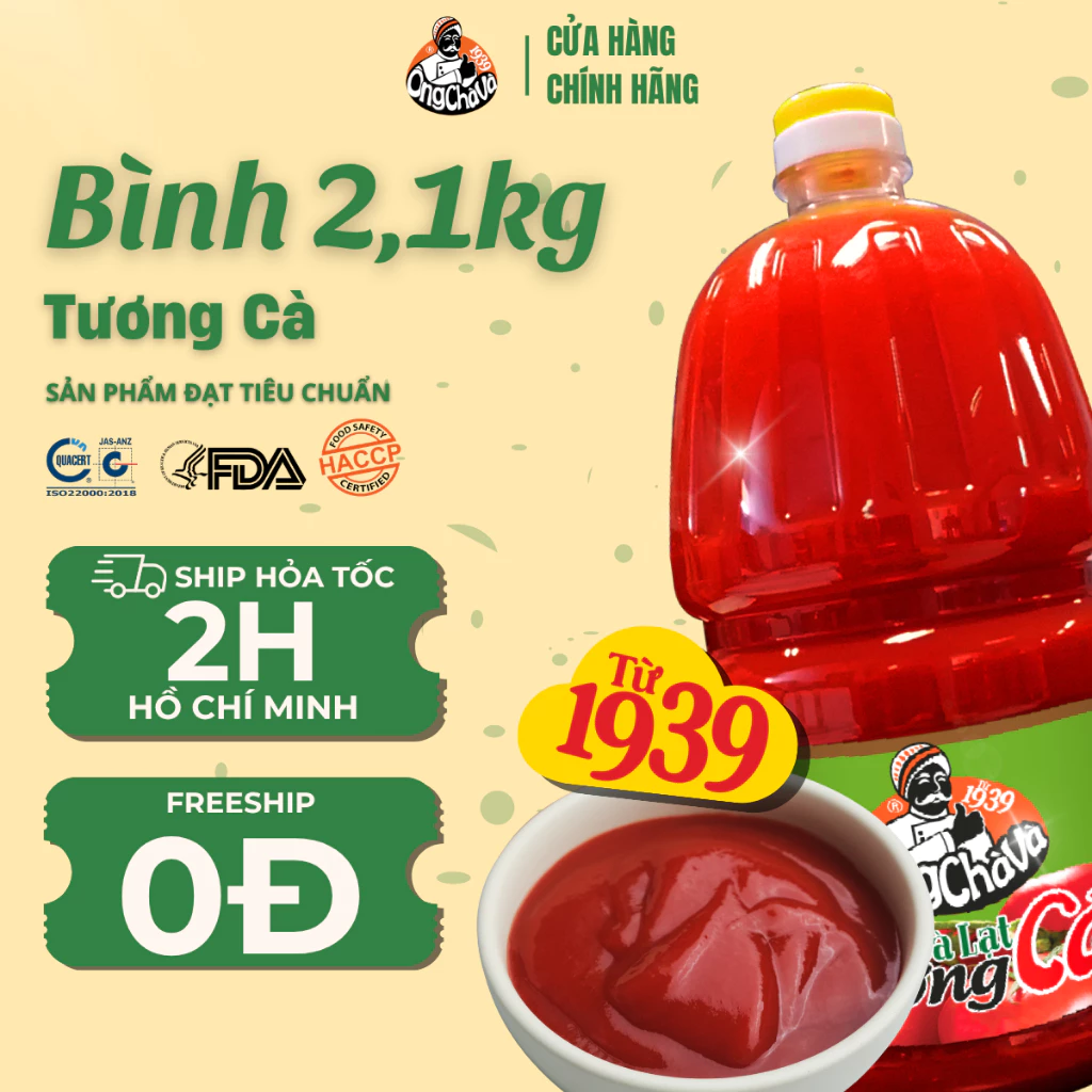 Tương Cà Ông Chà Và 2.1kg (Tomato Ketchup Ong Cha Va 2.1kg)