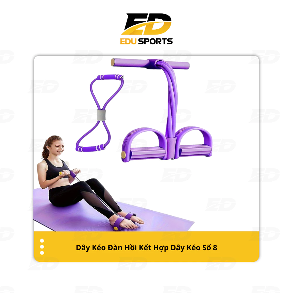 Dây kéo đàn hồi 6 ống tập gập bụng, tập tay vai, dây đàn hồi tập yoga, gym,pilates DKDH01