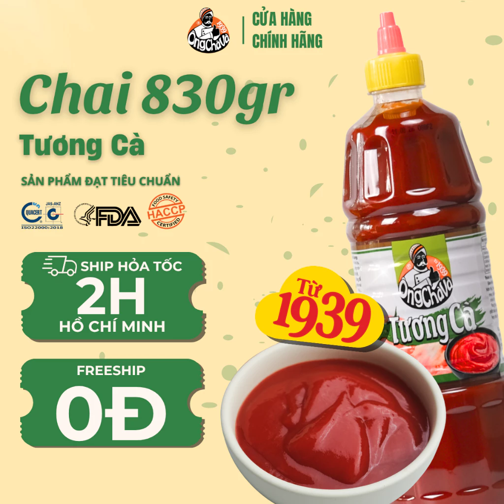 Tương cà Ông Chà Và 830gr  – Hàng chính hãng (Tomato Ketchup Ong Cha Va 830g)