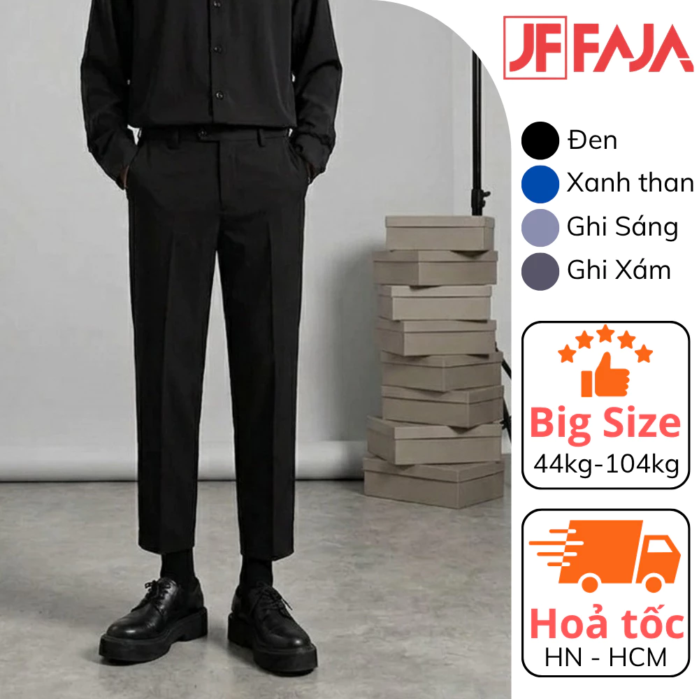 Quần tây nam dáng ôm hàn quốc FAJA Big Size trẻ trung nam tính chất liệu vải cao cấp hạn chế bai xù