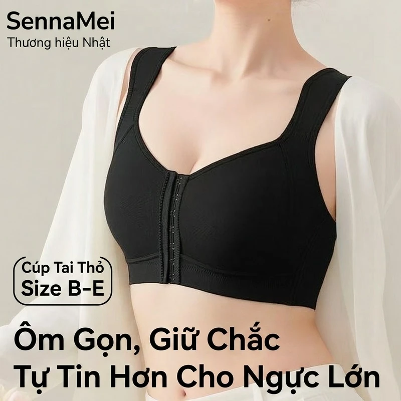 Áo Ngực Thể Thao Size Lớn Giảm Chấn Động - Cài Phía Trước, Hỗ Trợ Ngực & Thiết Kế Mỏng Nhẹ