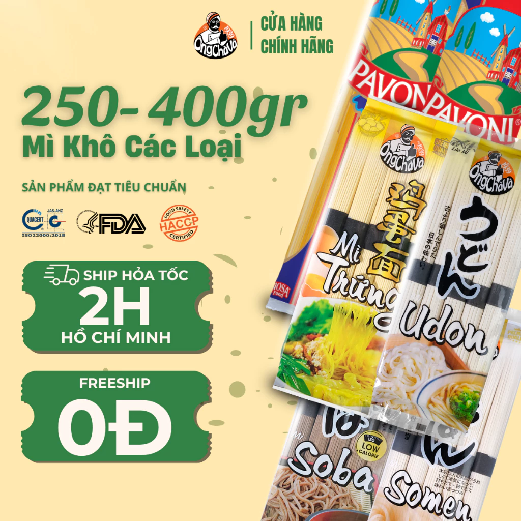 Mì Khô Nhật Bản 300g Ông Chà Và – Mì Soba, Mì Somen, Mì Udon | Sợi dai ngon – Dễ chế biến