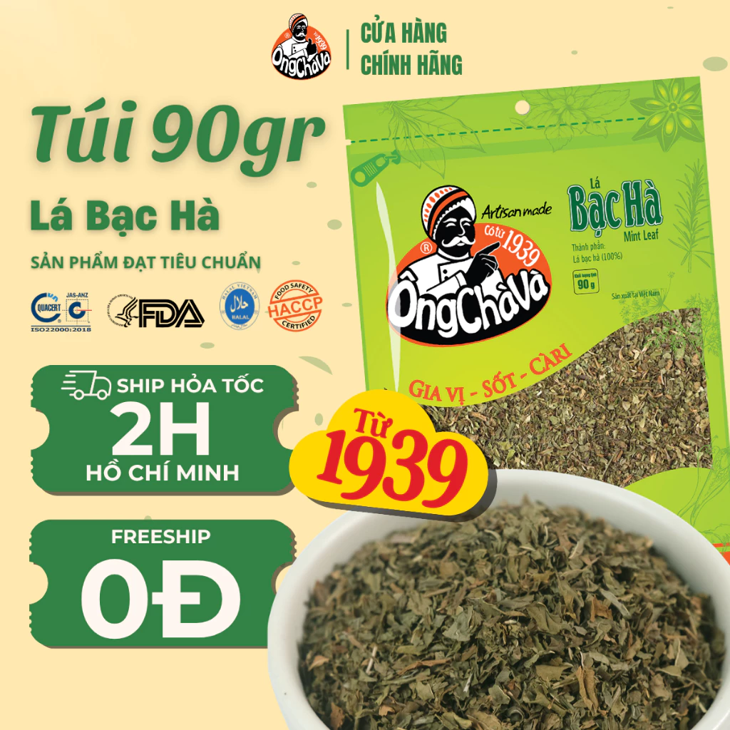 Lá Bạc Hà Ông Chà Và 90g (Mint Leaf)