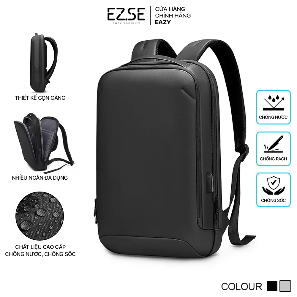 Balo laptop siêu mỏng chống sốc chống nước cao cấp EAZY BLA16 Balo đựng laptop 15.6 inch đi làm